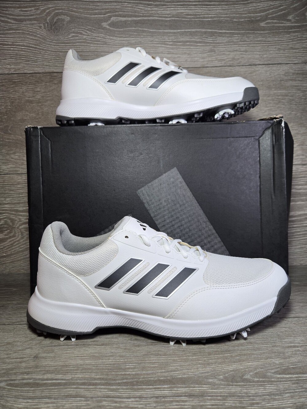 Adidas Golf Shoes Tech Response 3.0 Spiked White Silver GV6888 Mens Size 11 New